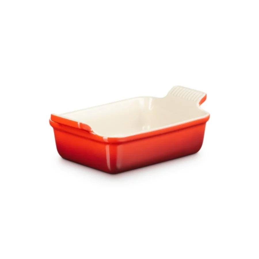 Cepamtrauks LE CREUSET Rectangular Heritage Stoneware 19x14cm / 1,1L orange - DomoTehnika