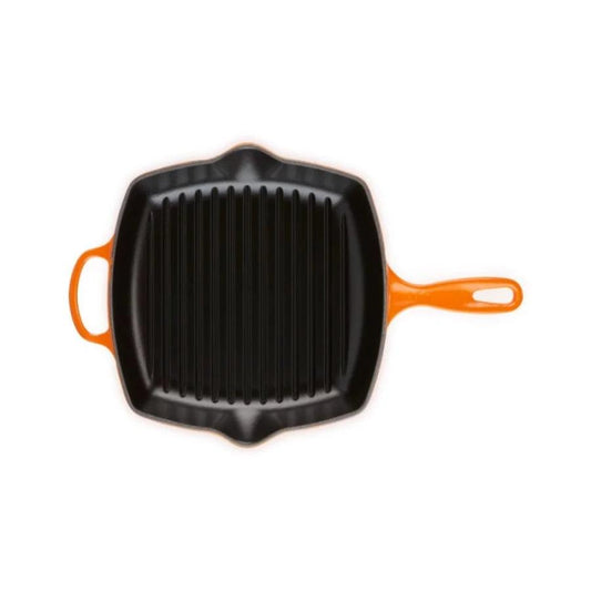 Grillpanna LE CREUSET Cast iron grill pan square 26x26cm orange - DomoTehnika