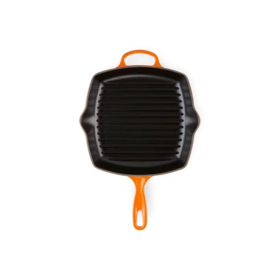 Grillpanna LE CREUSET Cast iron grill pan square 26x26cm orange - DomoTehnika