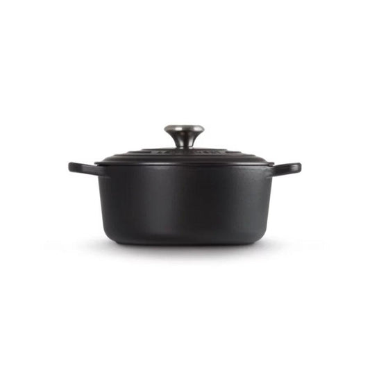 Katls LE CREUSET Cast iron kettle round Ø24cm / 4,2L mat black - DomoTehnika