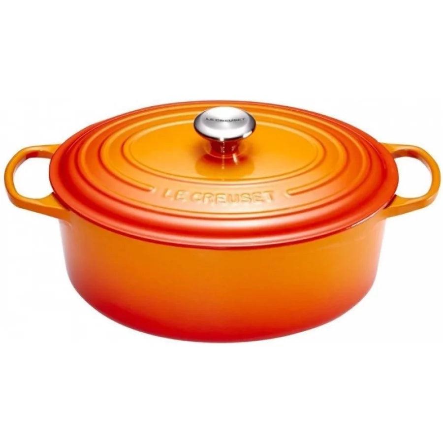 Katls LE CREUSET Cast iron pot oval 31cm / 6,3L orange - DomoTehnika
