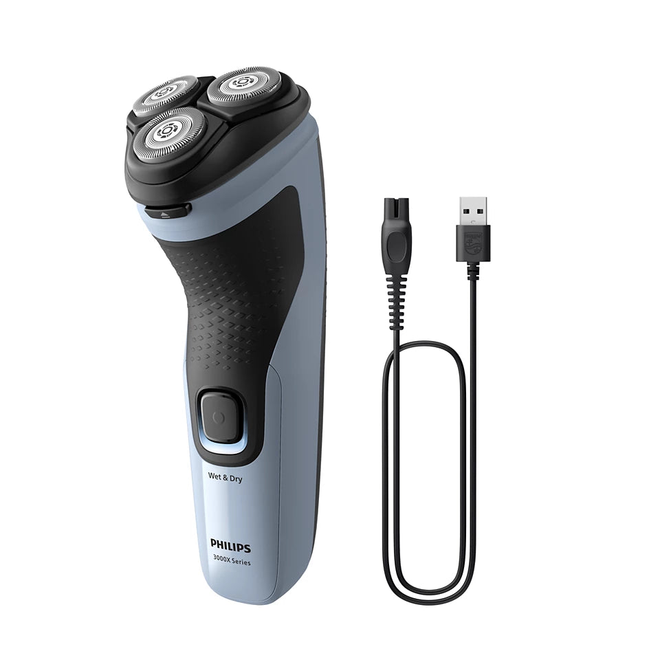 Philips Shaver Series 3000X, Wet& Dry skuveklis (lādējams), zils X3003/00