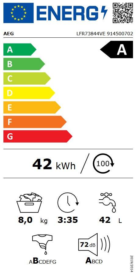 Veļas mazgājamā mašīna AEG LFR73844VE - DomoTehnika