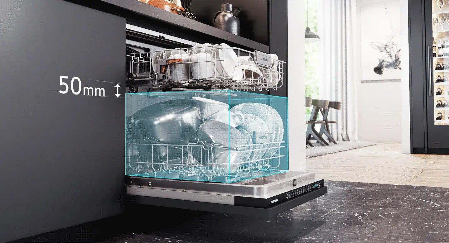 Iebūvējamā trauku mazgājamā mašīna SAMSUNG DW60R7070BB/EO - DomoTehnika