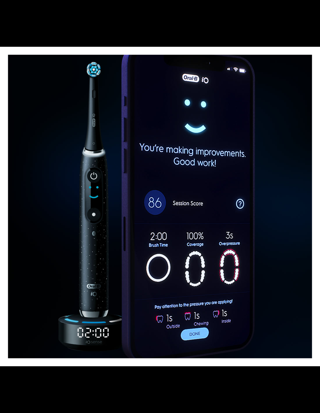 BRAUN Series iO10 el.zobu birste, melna iOM10.1B4.2AD