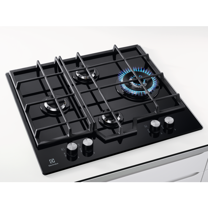 Electrolux stikla gāzes plīts virsma, iebūv., 60cm KGG6456K