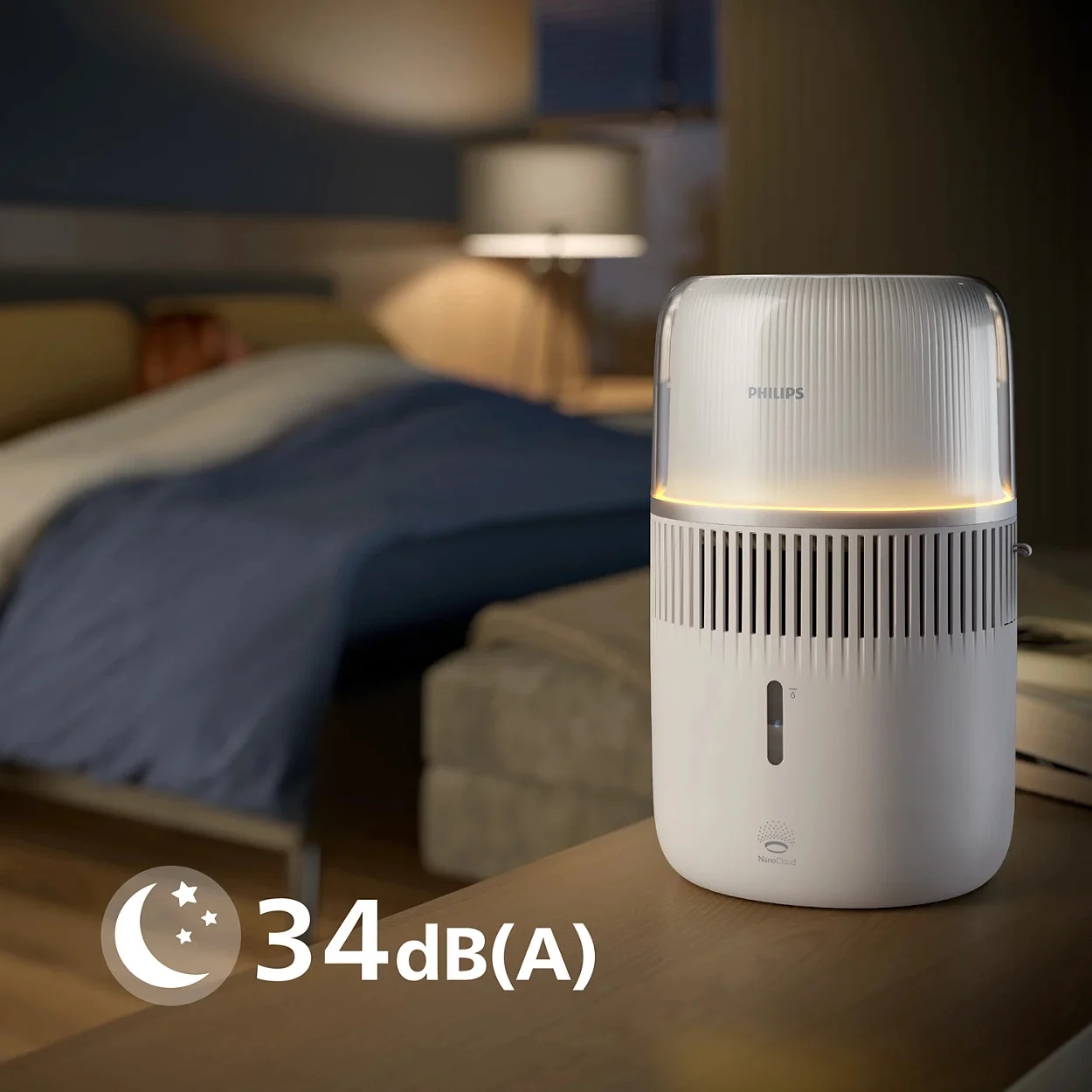PHILIPS 5000 sērijas gaisa mitrinātājs, balts HU5710/00