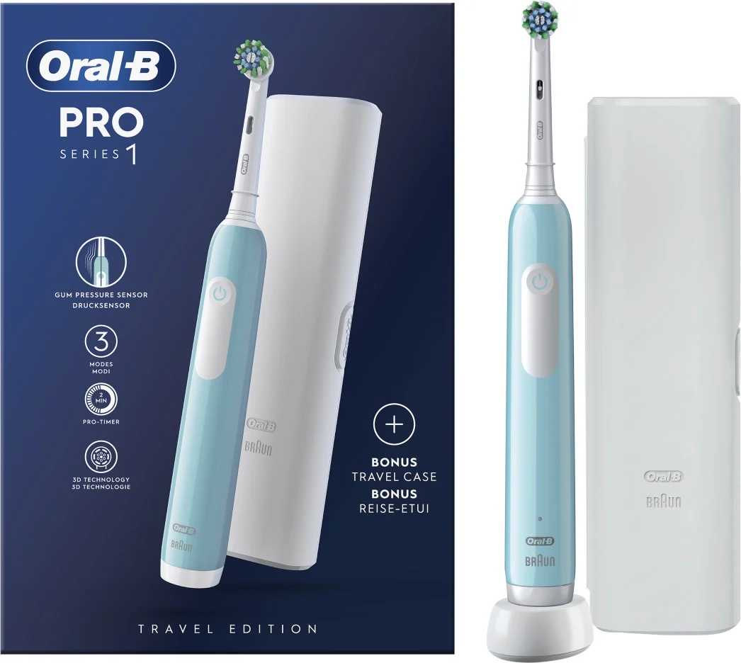 BRAUN el.zobu birste Cross Action+ ceļojuma futrālis, zila D 305.513.3X