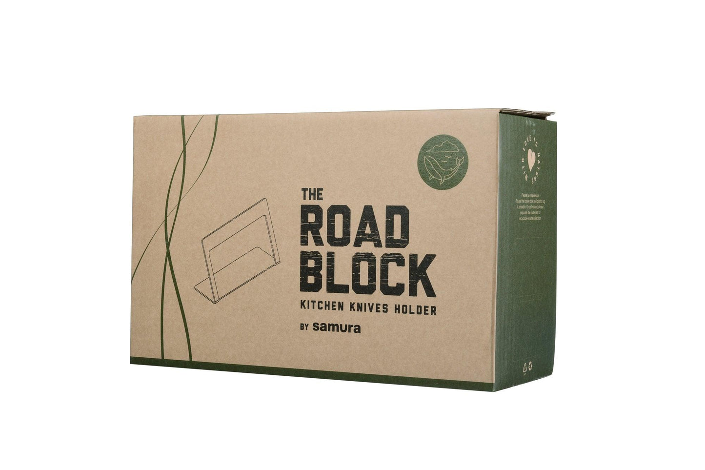 Nažu statīvs SAMURA Road Block, ergonomic eco-friendly knife holder,35x23x12 cm, pelēks KS-005 - DomoTehnika