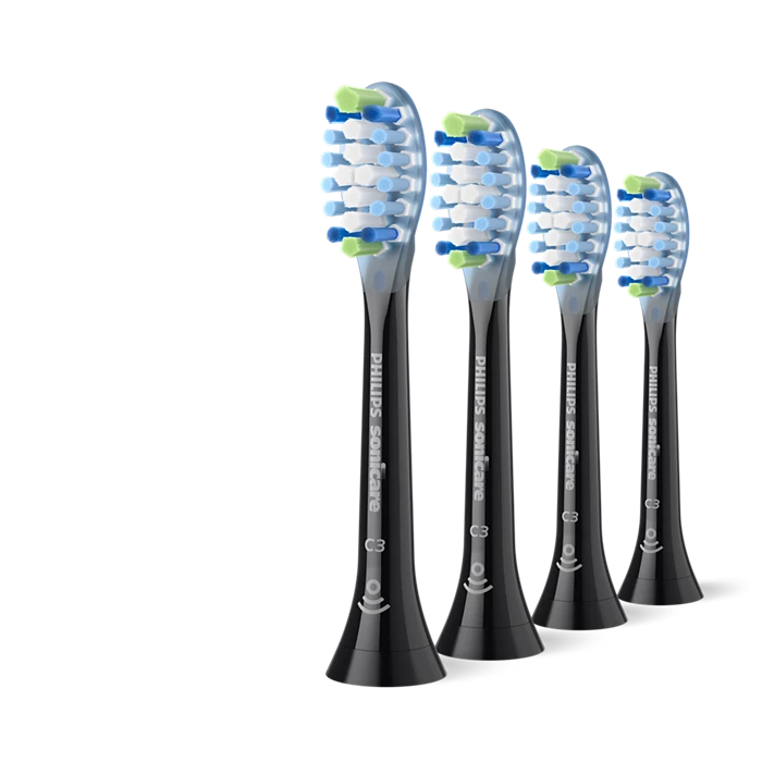 Sonicare C3 Premium Plaque Defence zobu birstes uzgaļi, 4 gab, melns HX9044/88