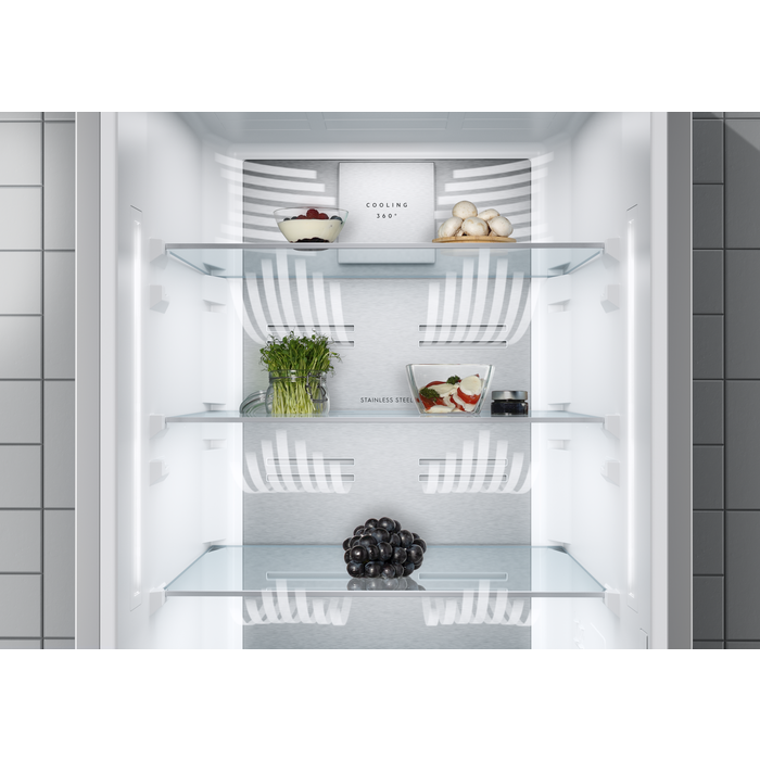 Electrolux ledusskapis ar saldētavu apakšā, 201 cm, balts stikls LNT7ME36G2