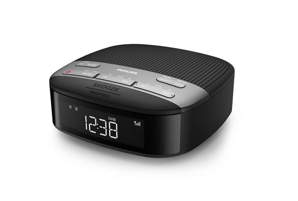 PHILIPS radio pulkstenis, melns TAR3505/12