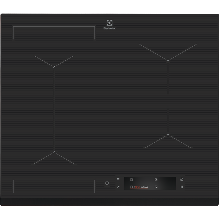 Electrolux indukcijas plīts virsma, iebūv., 60 cm ar Hob2Hood, melna EIS6648