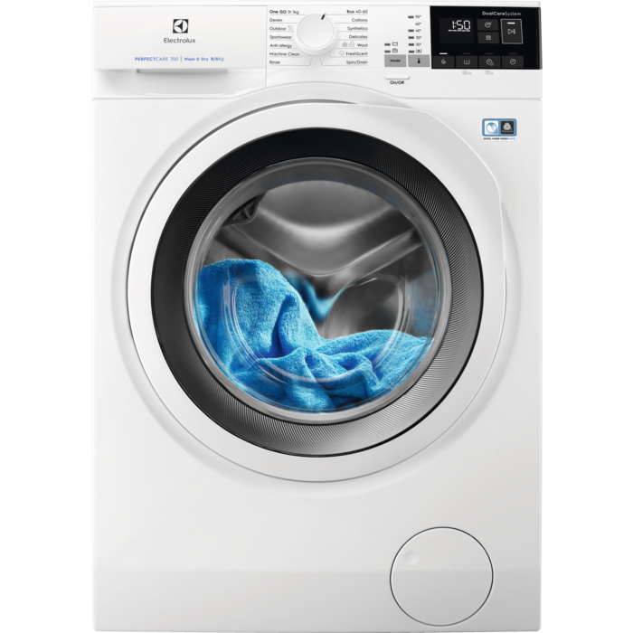 Electrolux veļas mazg.mašīna ar žāvētāju (front.ielāde),8 kg EW7WP468W