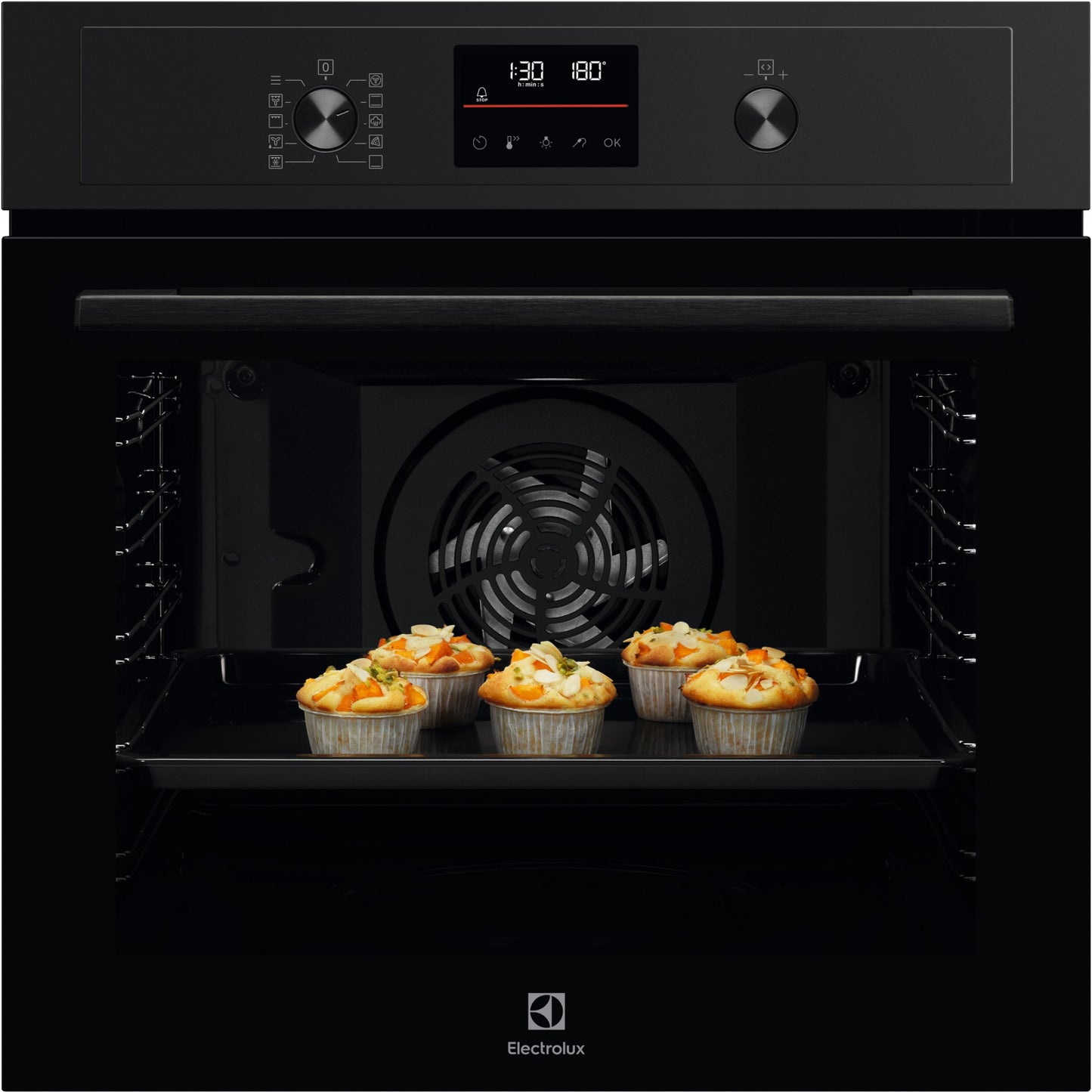 Electrolux 600.sērijas cepeškrāsns (iebūv.), 72l, melna EOD4P57H