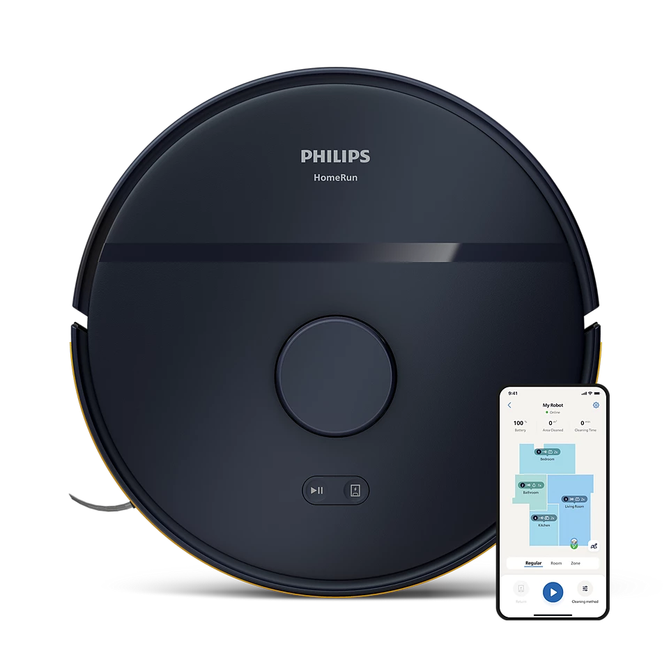 PHILIPS 2000. sērijas Putekļsūcējs robots ar mazgāšanas funkciju, Pusnakts zils XU2000/10