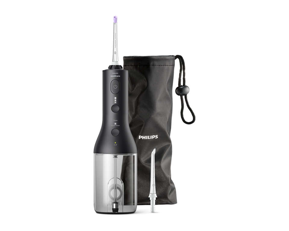 Sonicare Cordless Power Flosser 3000 mutes dobuma irrigators, melns HX3826/33