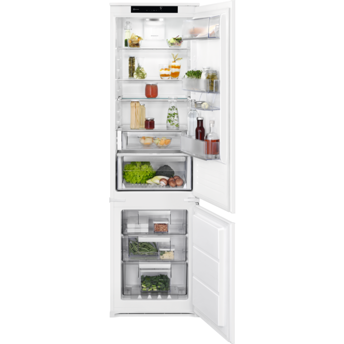Electrolux iebūvējams ledusskapis ar saldētavu apakšā, 188.4 cm, E, balts LNS9TE19S