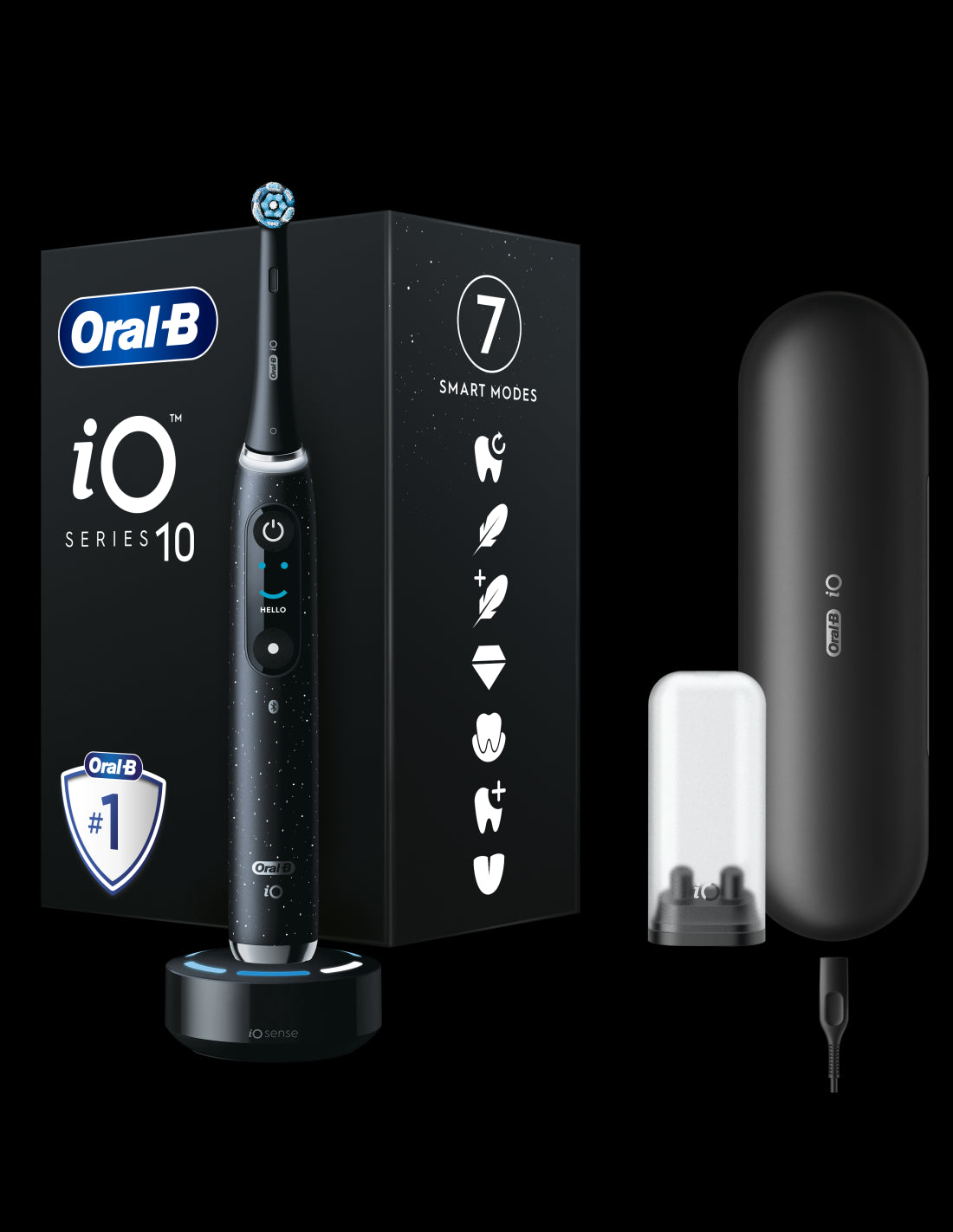 BRAUN Series iO10 el.zobu birste, melna iOM10.1B4.2AD