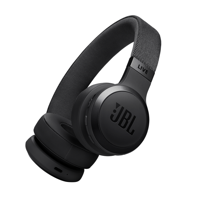 JBL LIVE bezvadu austiņas ar mikrofonu un trokšņu slāpēšanu, melnas JBLLIVE670NCBLK