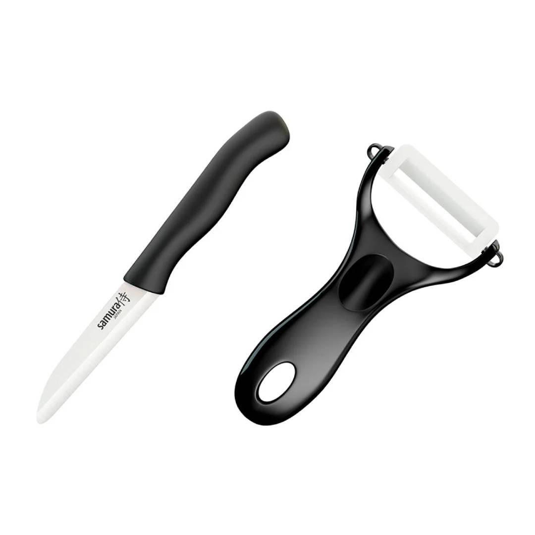 Nažu komplekts SAMURA INCA set of 2 kitchen knives, melns SIN-011BL - DomoTehnika