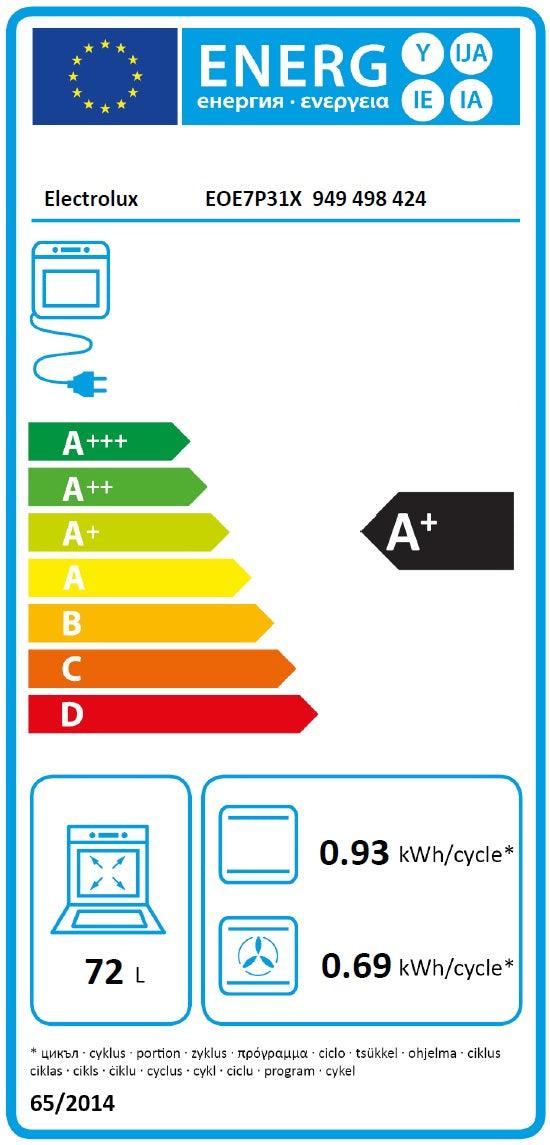 Iebūvējamā cepeškrāsns ELECTROLUX EOE7P31X - DomoTehnika