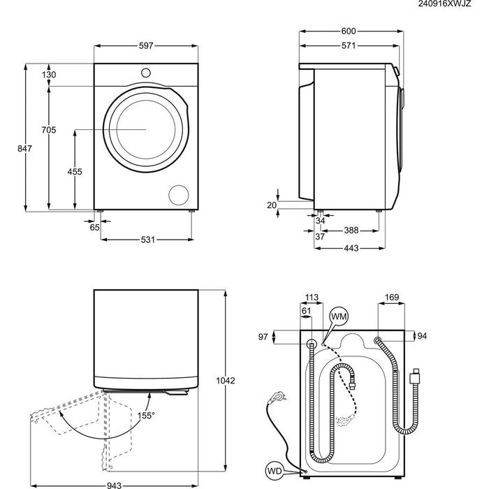 Electrolux SteamCare 700 veļas mašīna ar žāvētāju, 9kg EW7W4492E
