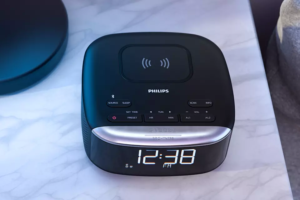 PHILIPS Radio pulkstenis, melns TAR7606/10