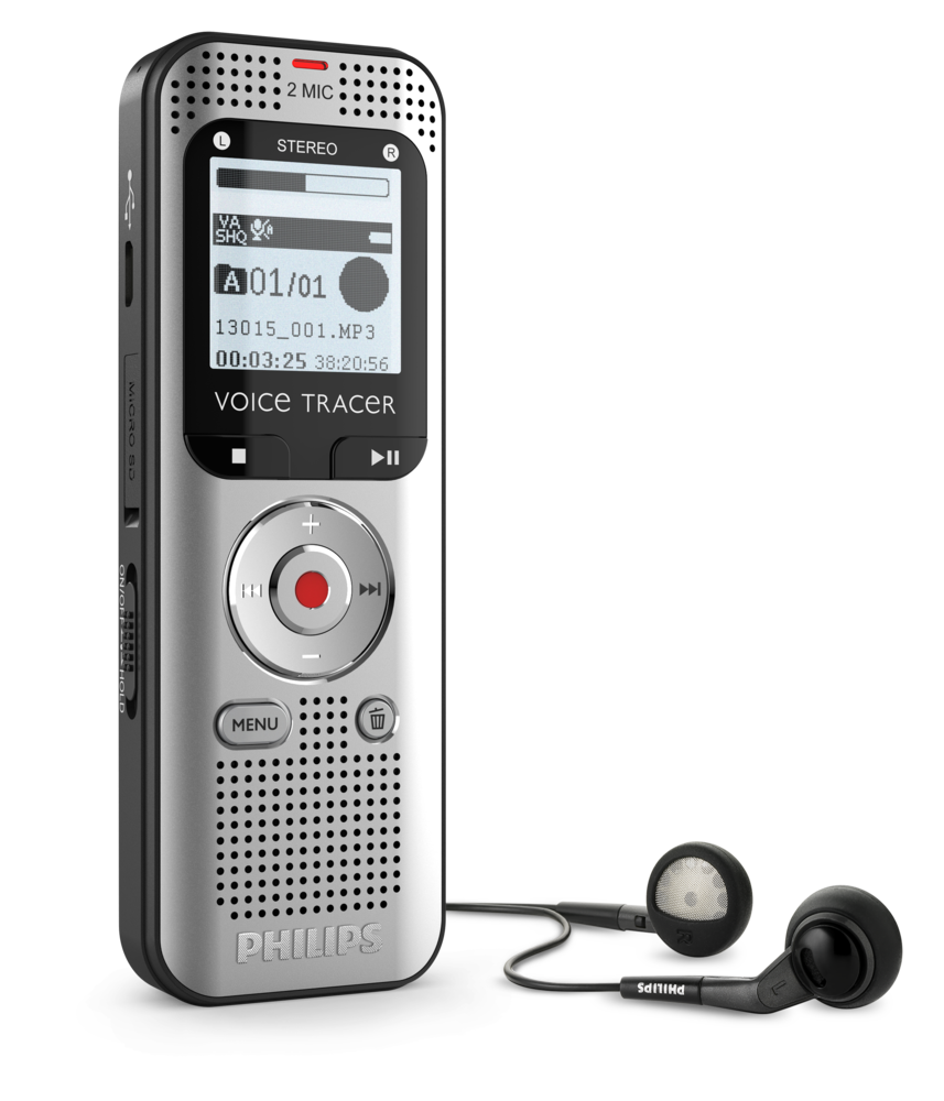 PHILIPS diktafons, 8GB, sudraba DVT2010