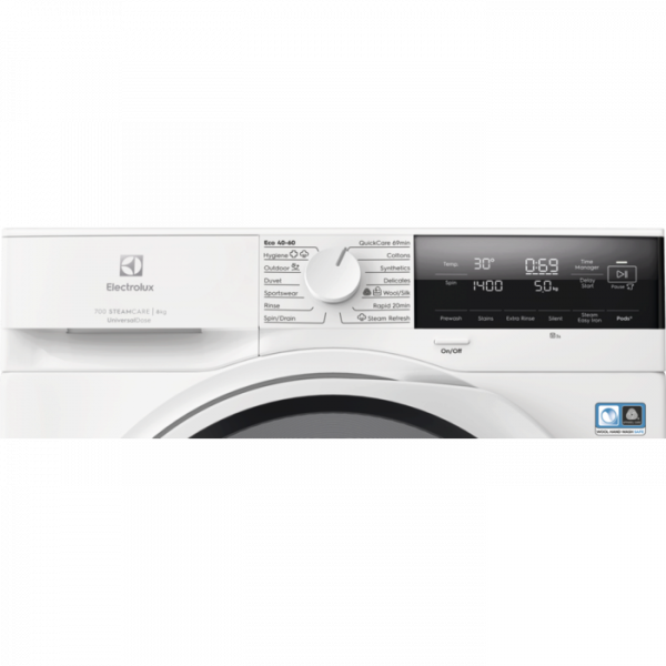 Electrolux veļas mazgājamā mašīna, front. ielāde, 8 kg EW7F3484UE