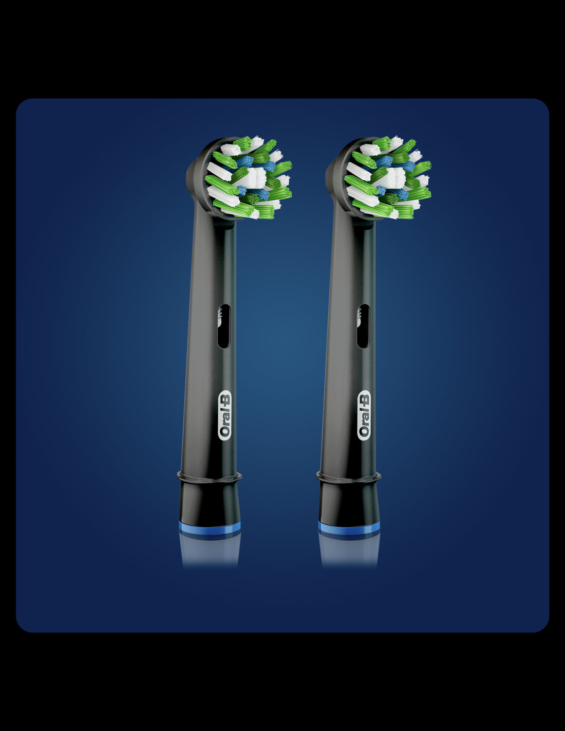 BRAUN el.zobu birstes uzgalis Cross Action, 2 gab, melns EB 50-2 BLK