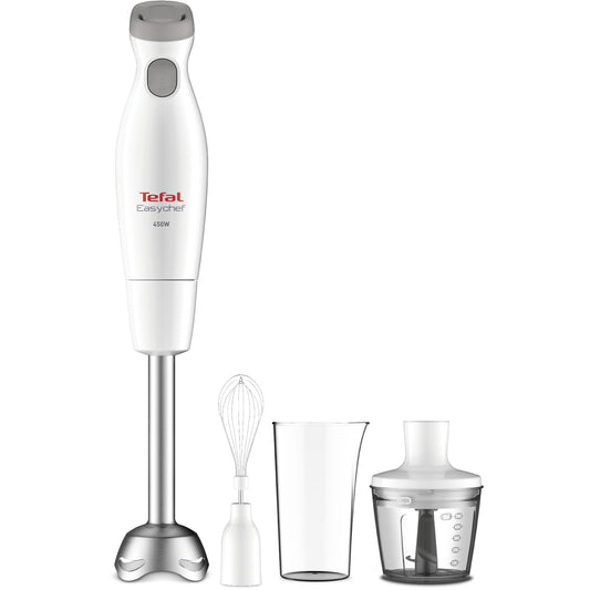 TEFAL Rokas blenderis Tefal Easychef 3in1, 450W, balts/nerūsējošais tērauds HB453138