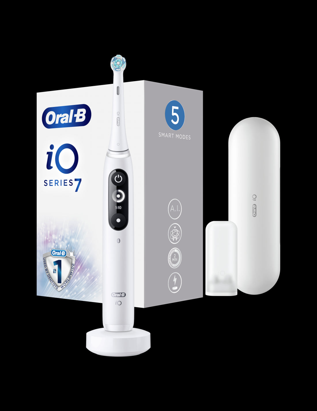 BRAUN Series iO7 el.zobu birste, balta iOM7.1A1.1BD