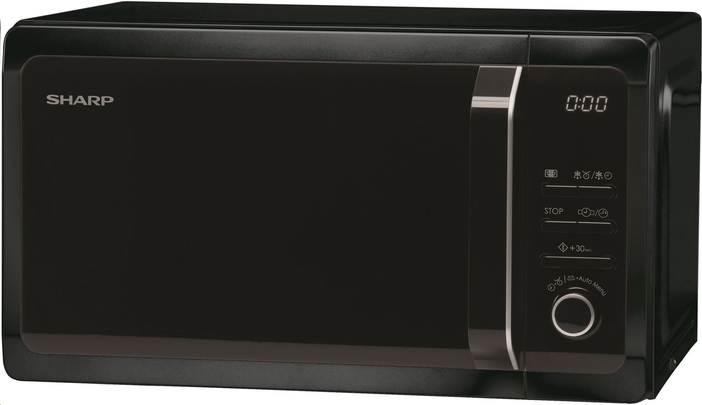 SHARP mikroviļņu krāsns, 20l, 800W melna R243BK