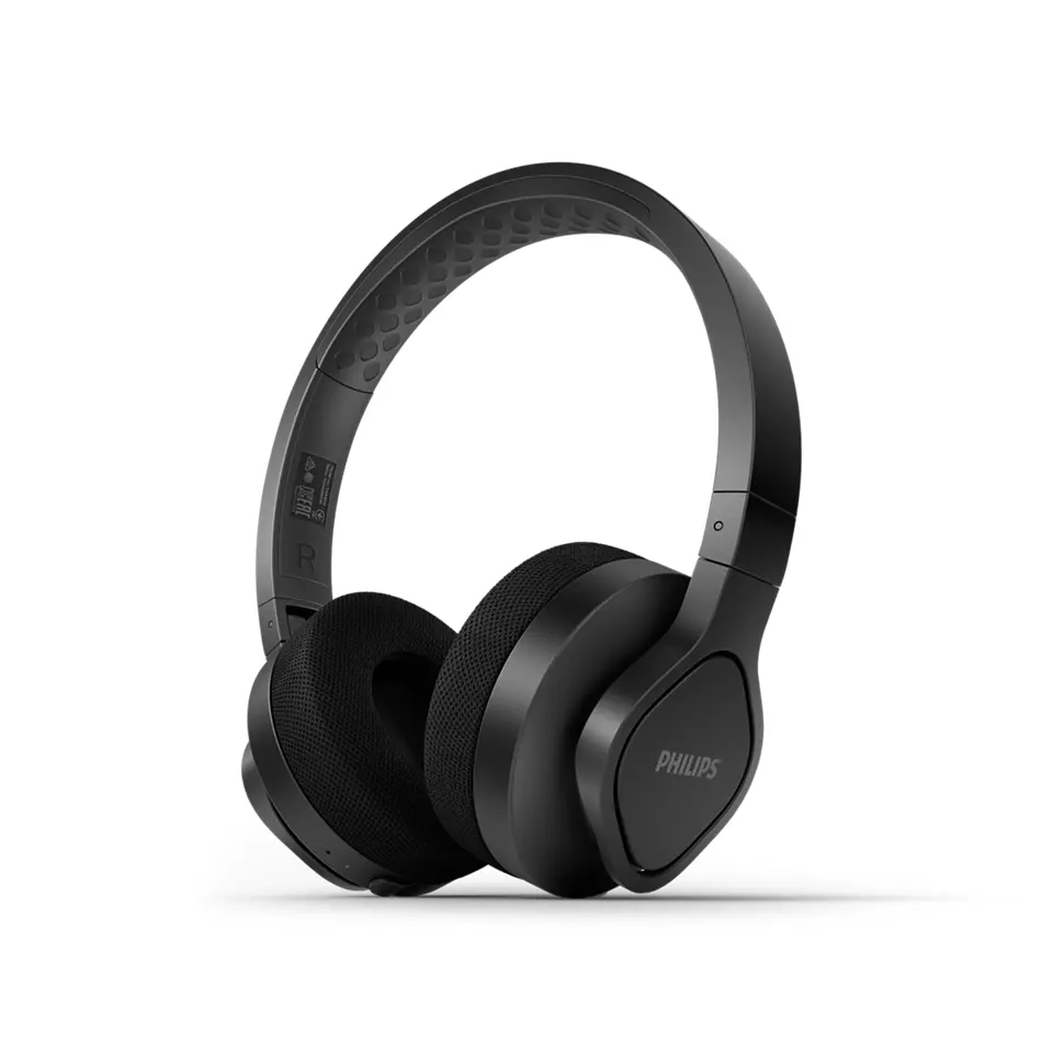 PHILIPS On-Ear bezvadu sporta austiņas, melnas TAA4216BK/00