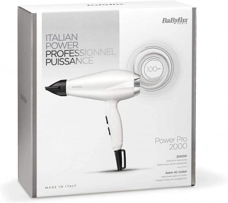 BaByliss matu fēns Power Pro, 2000W, balts 6704WE