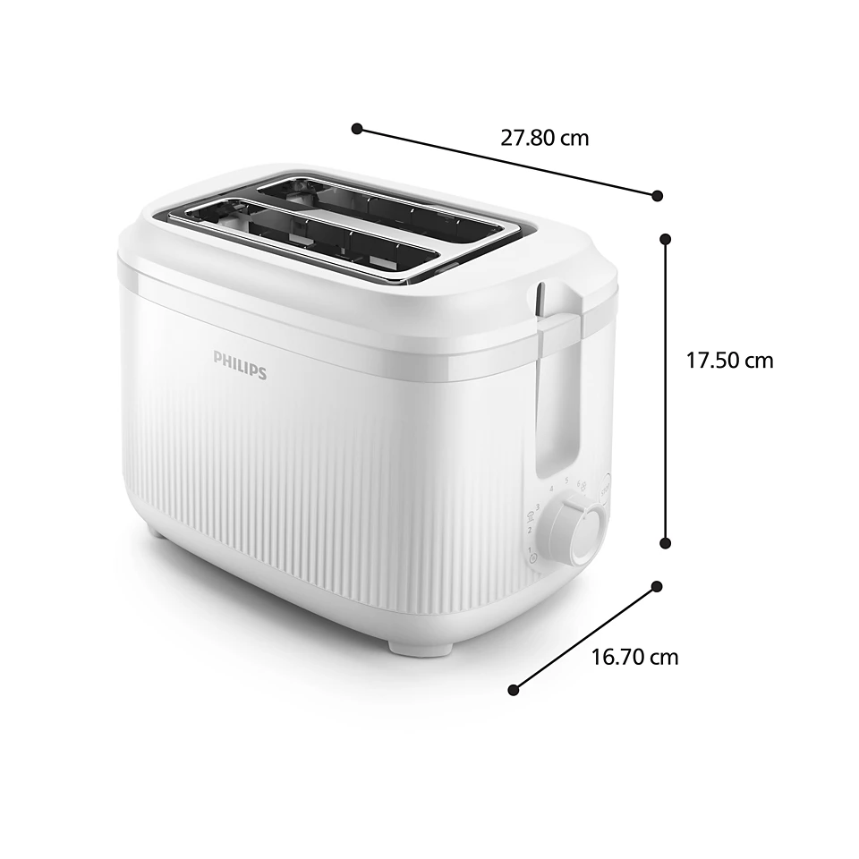 PHILIPS 3000. Sērijas Basic tosteris, 900W, balts HD2511/00