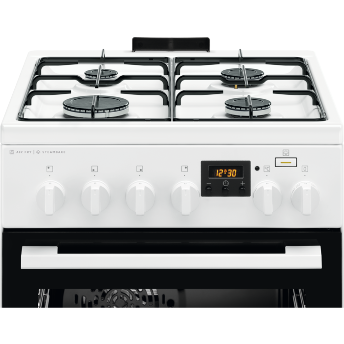 Electrolux gāzes plīts ar elektrisko cepeškrāsni, balta LKK560203W