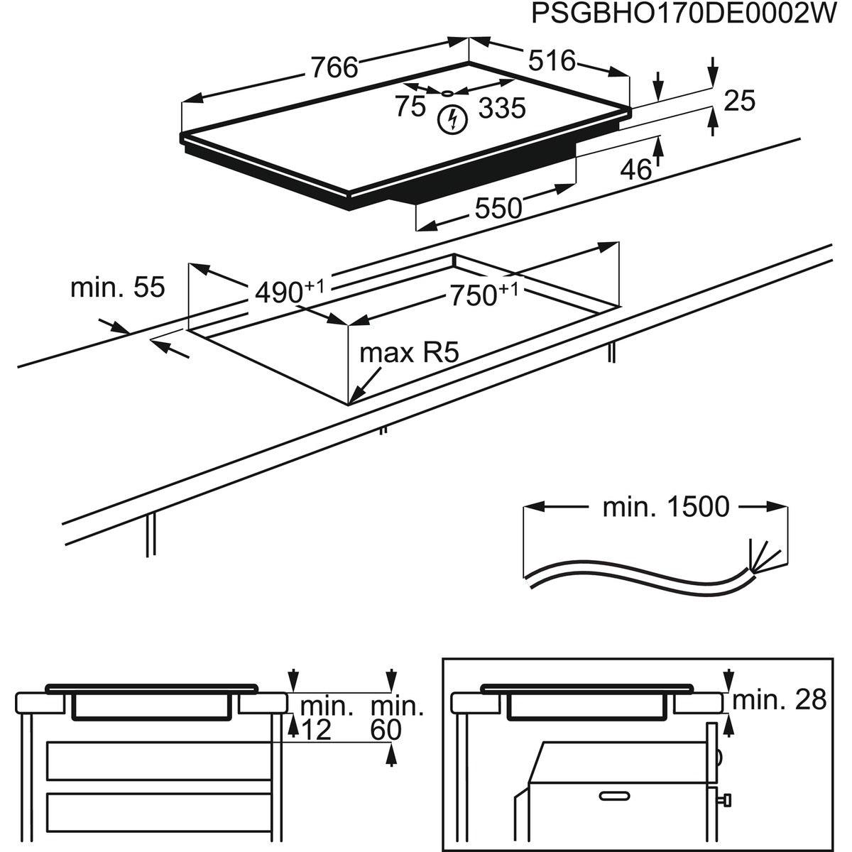 Iebūvējamā indukcijas virsma AEG IAE84411XB - DomoTehnika