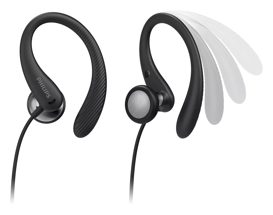 PHILIPS In-Ear sporta austiņas ar cilpiņu un mikrofonu, melnas TAA1105BK/00