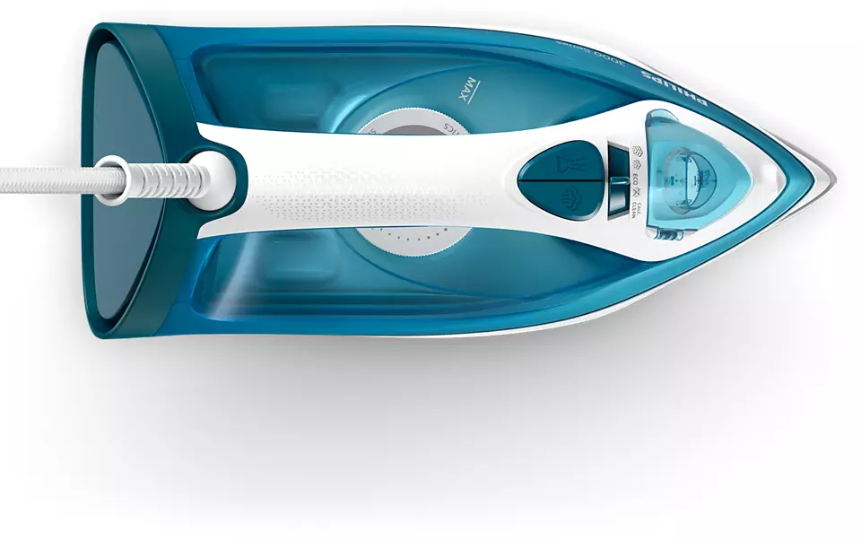 PHILIPS 3000 sērijas Tvaika gludeklis, 2100W, zilganzaļš ar baltu DST3011/20