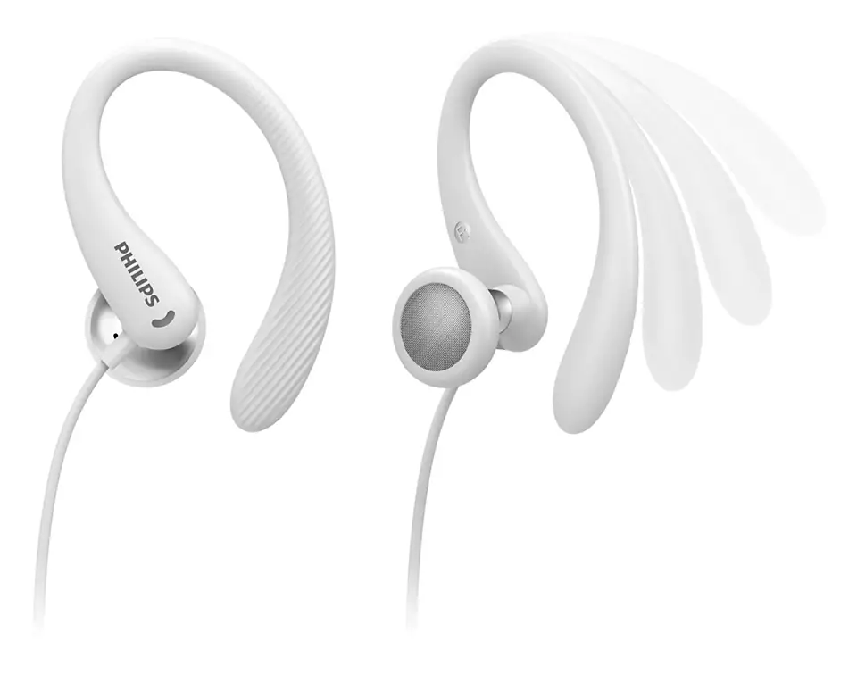 PHILIPS In-Ear sporta austiņas ar cilpiņu un mikrofonu, baltas TAA1105WT/00