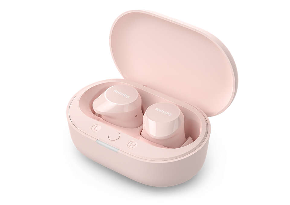 PHILIPS in-ear true bezvadu austiņas ar portatīvo uzlādes ietvaru, rozā TAT1209PK/00