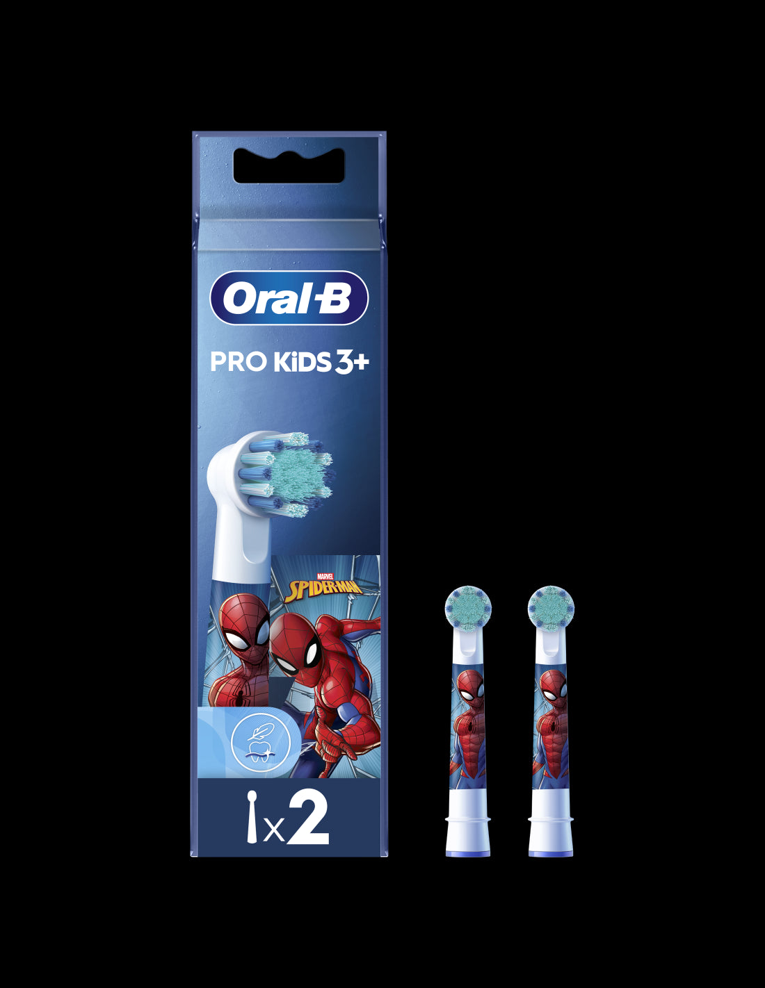 BRAUN el.zobu birstes uzgalis Spiderman (bērnu), 2 gab. EB 10S-2K