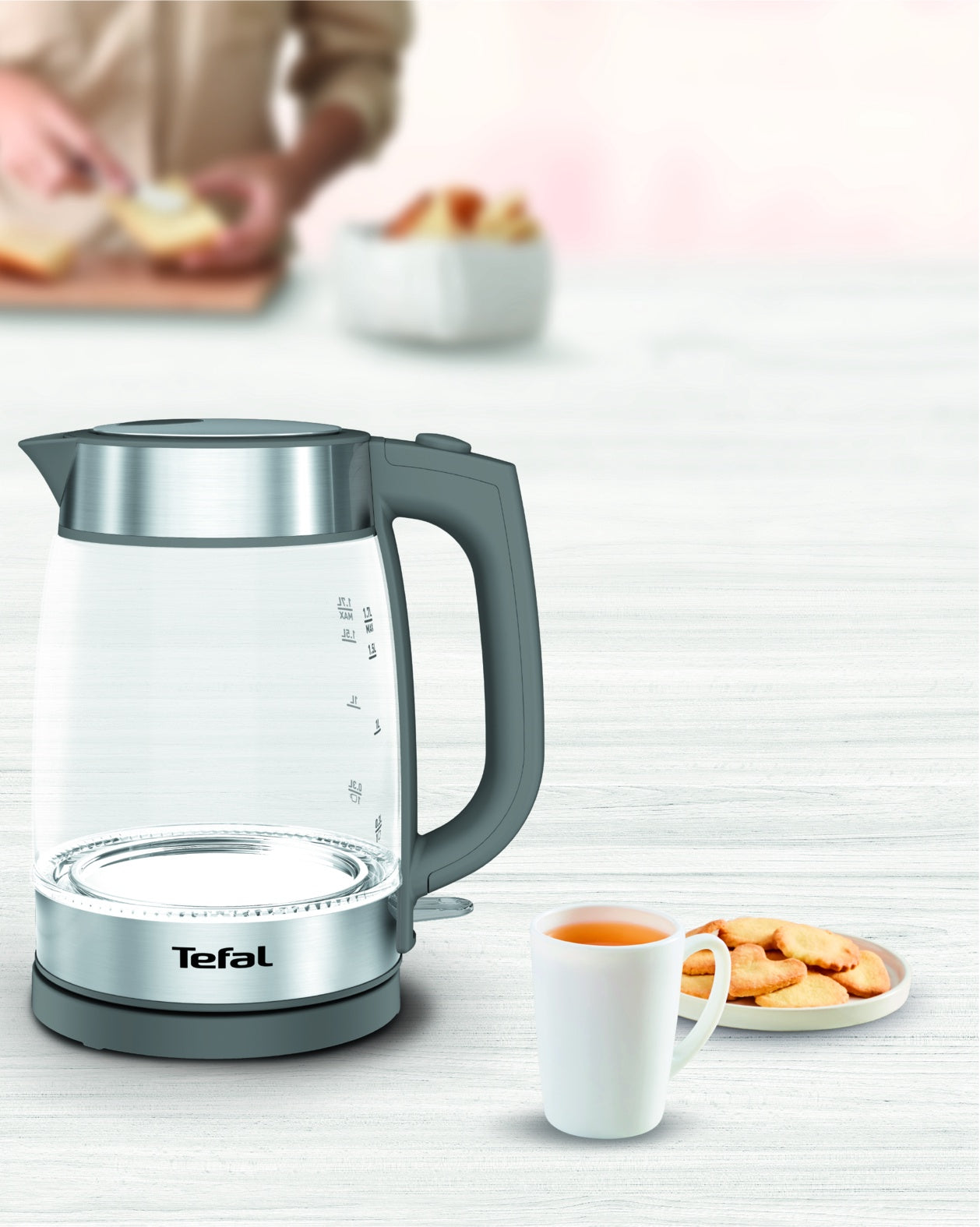 TEFAL tējkanna Double Layer, 1.7 L,caurspīdīga KI740B30