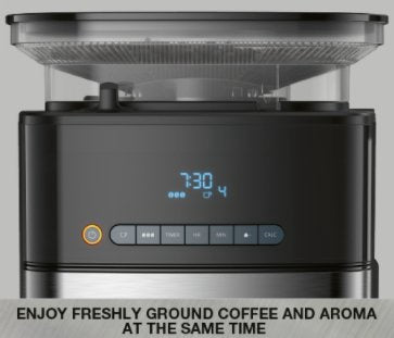 KRUPS grind & brew kafijas automāts ar filtru un dzirnaviņām, 1.25L, melns KM832810