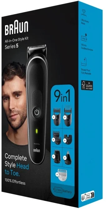 BRAUN trimmeru komplekts "Viss vienā", 9in1 MGK 5410