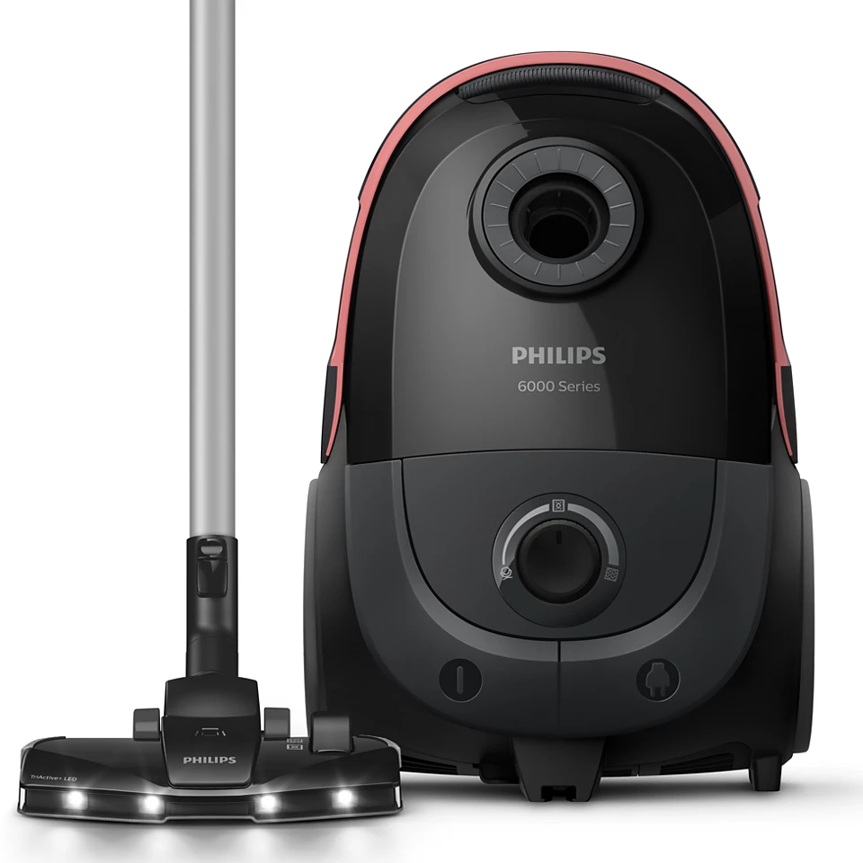 PHILIPS 6000 series putekļsūcējs ar maisu, 900W, melns XD6142/12