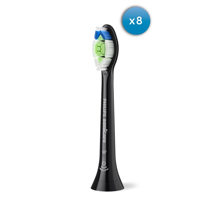 Sonicare Optimal White birstes uzgaļi (8gab.), melns HX6068/88