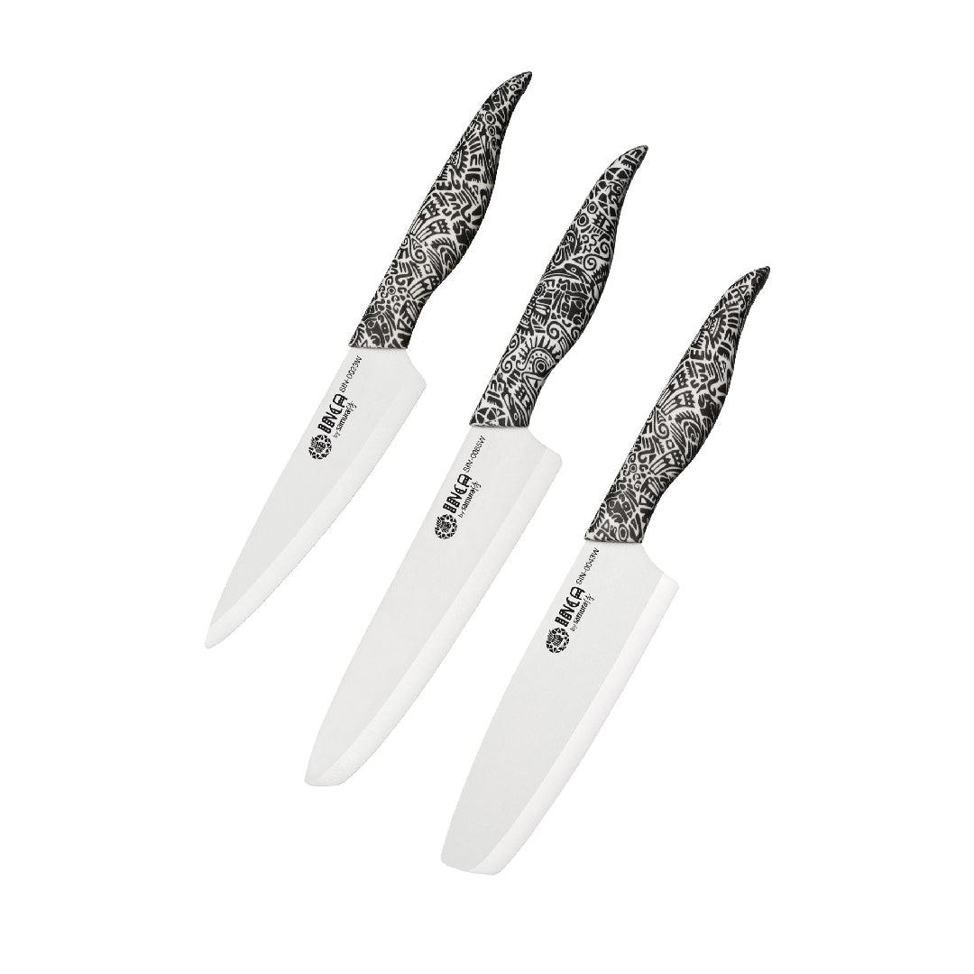 Nažu komplekts SAMURA INCA set of 3 kitchen knives, balts SIN-0220W - DomoTehnika